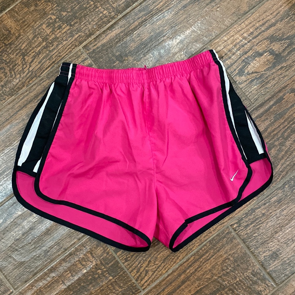 Hot pink Nike running shorts